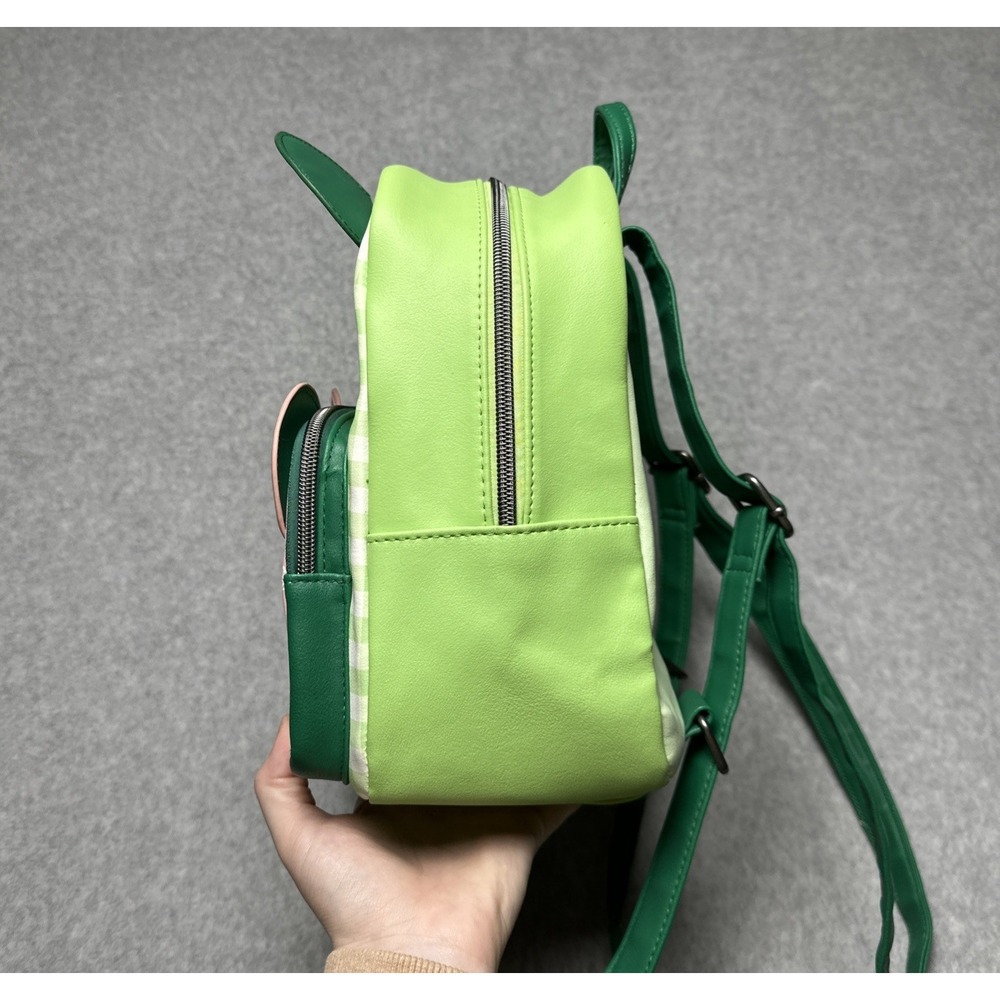 Loungefly Sanrio / Hello Kitty Green Check Kerropi 3D Mini Backpack Exclusive - Picture 4 of 9
